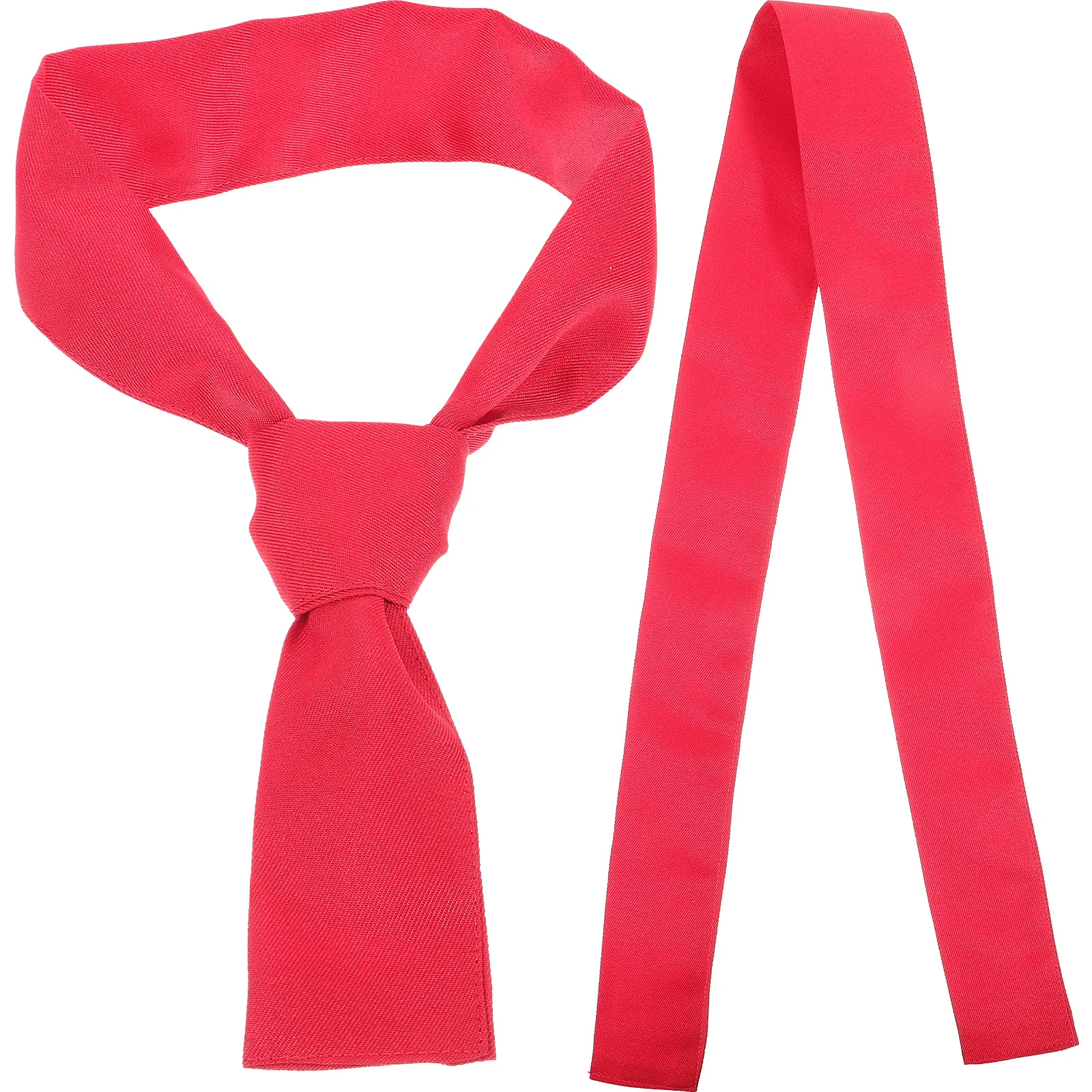 2Pcs Chef Necktie Workwear Red Reusable Baker Neckerchief Cotton Neckerchief Washable Reusable For Chef Baker Waiter Student