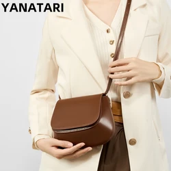 YANATARI underarm cowhide Genuine leather handbags women vintage shoulder bag female luxury bags womens high quality 2025