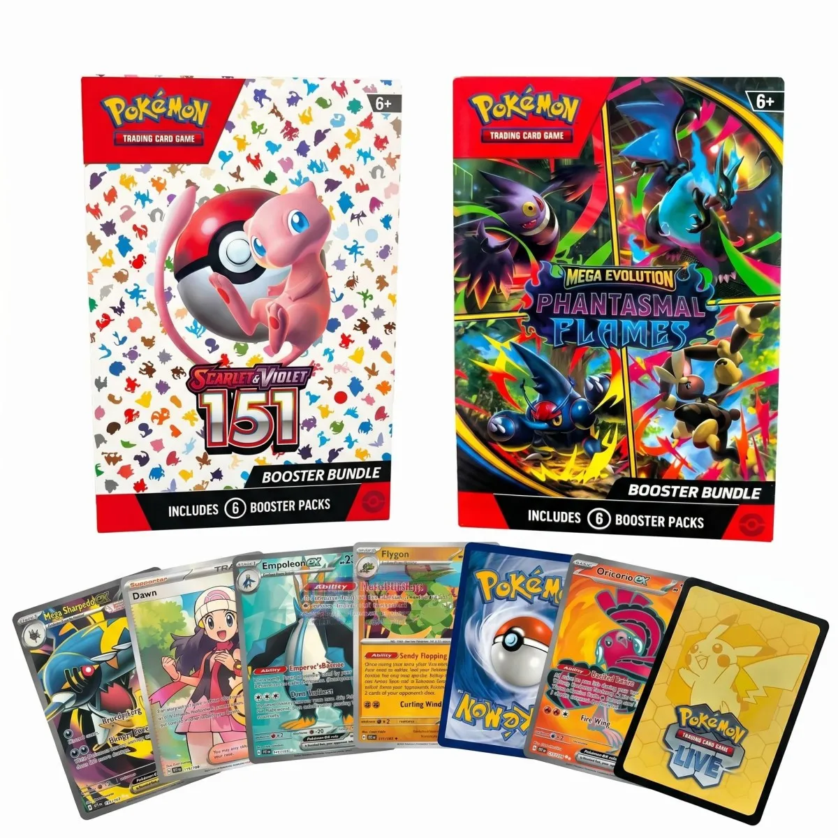 

72PCS Pokemon Card Games TCG English Evolution Phantasmal Flames Scarlet Violet 151 Mega Booster Box Trade Game Collect Cards