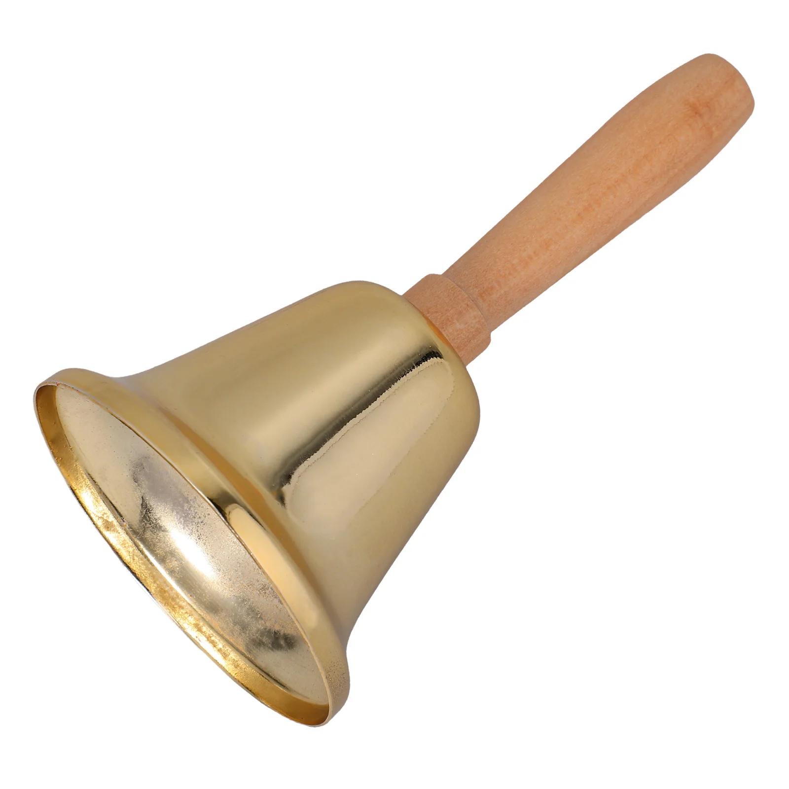 Loud Metal Hand Bell Wooden Handle Clear Ring Dinner Bells for Calling Assistance Restaurants Hotels Schools 1160x630x630cm