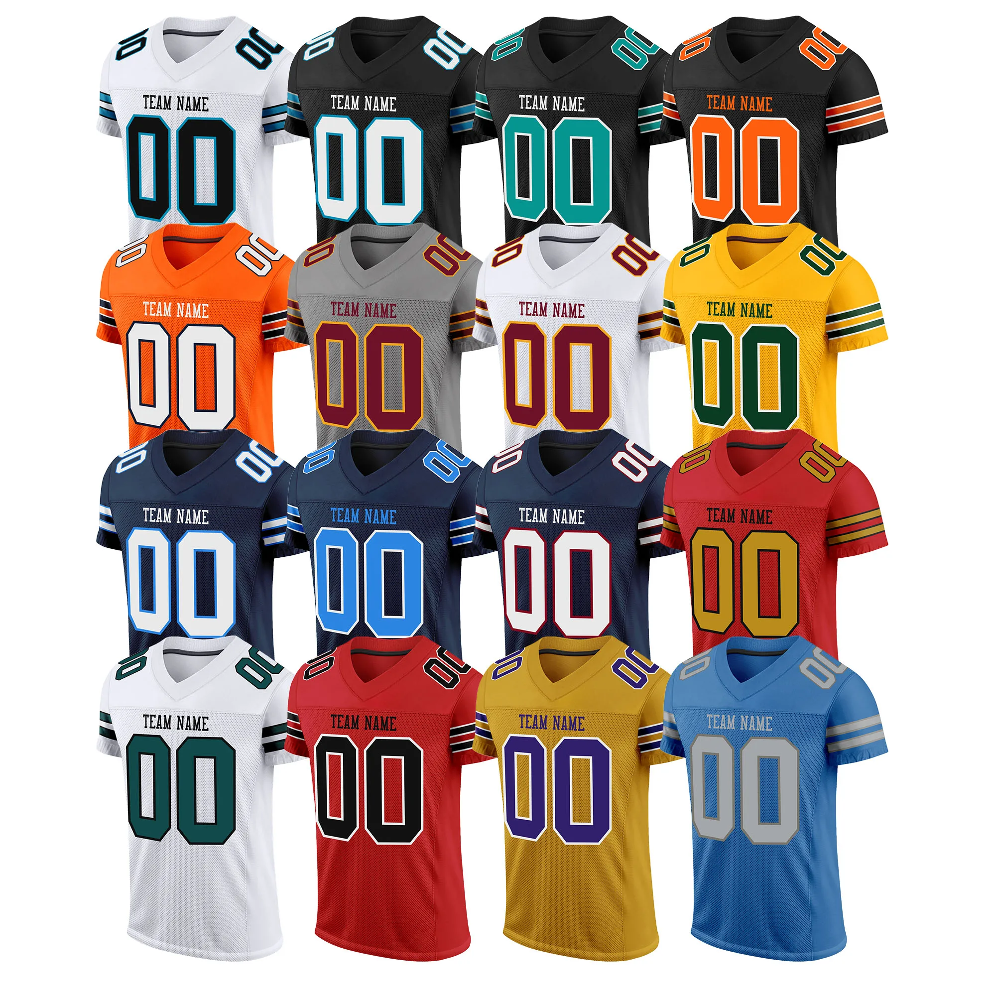 

Wholesale High Quality American Football Wear Stitched Your Name/Number Free Design Stretch Rugby Uniform Sportswear for Men/Wom