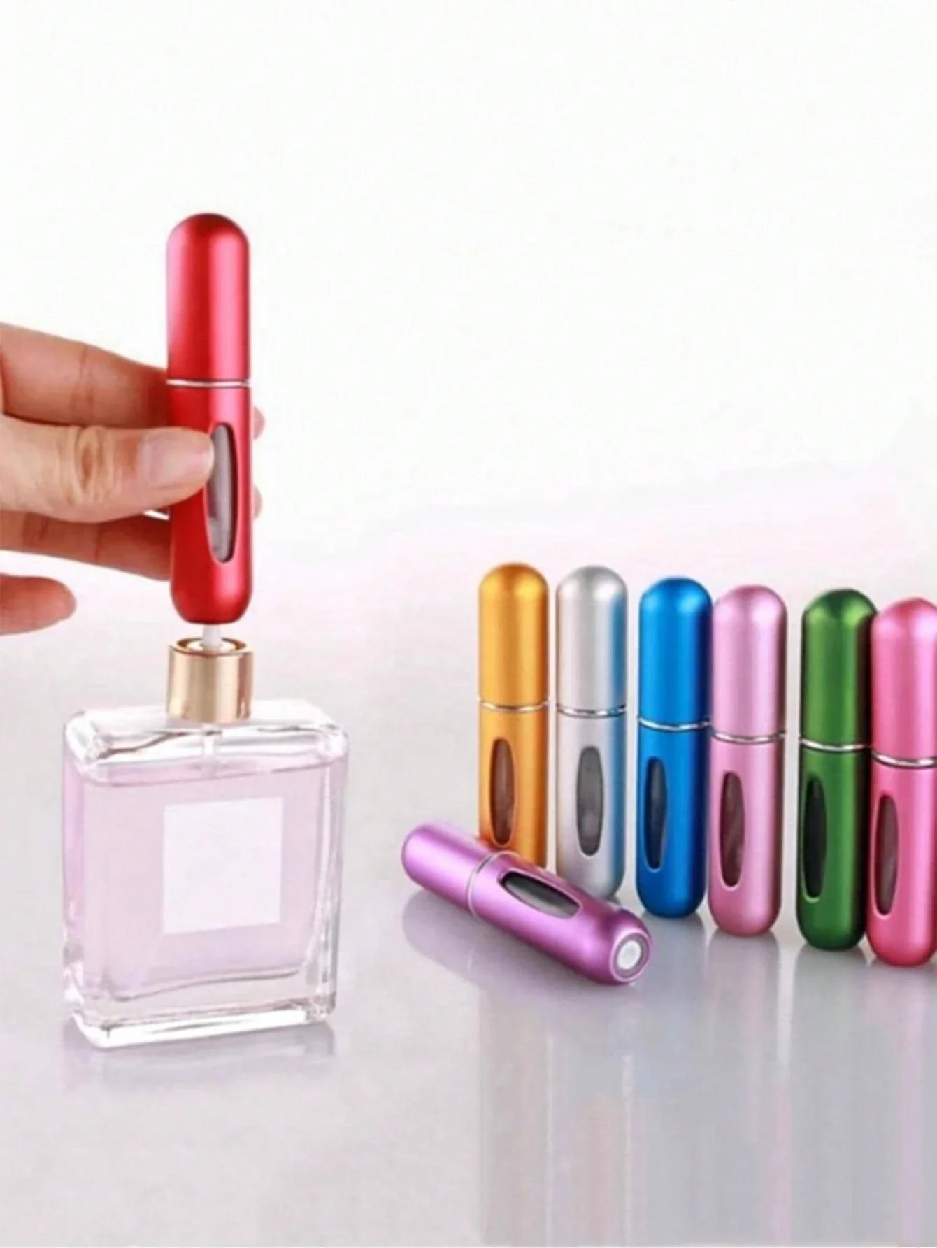 

1pc/5pcs/10pcs Perfume Atomizer Spray Bottle Cosmetic Sprayer Travel Refillable Container Portable Spray Bottle With 5ml Capacit