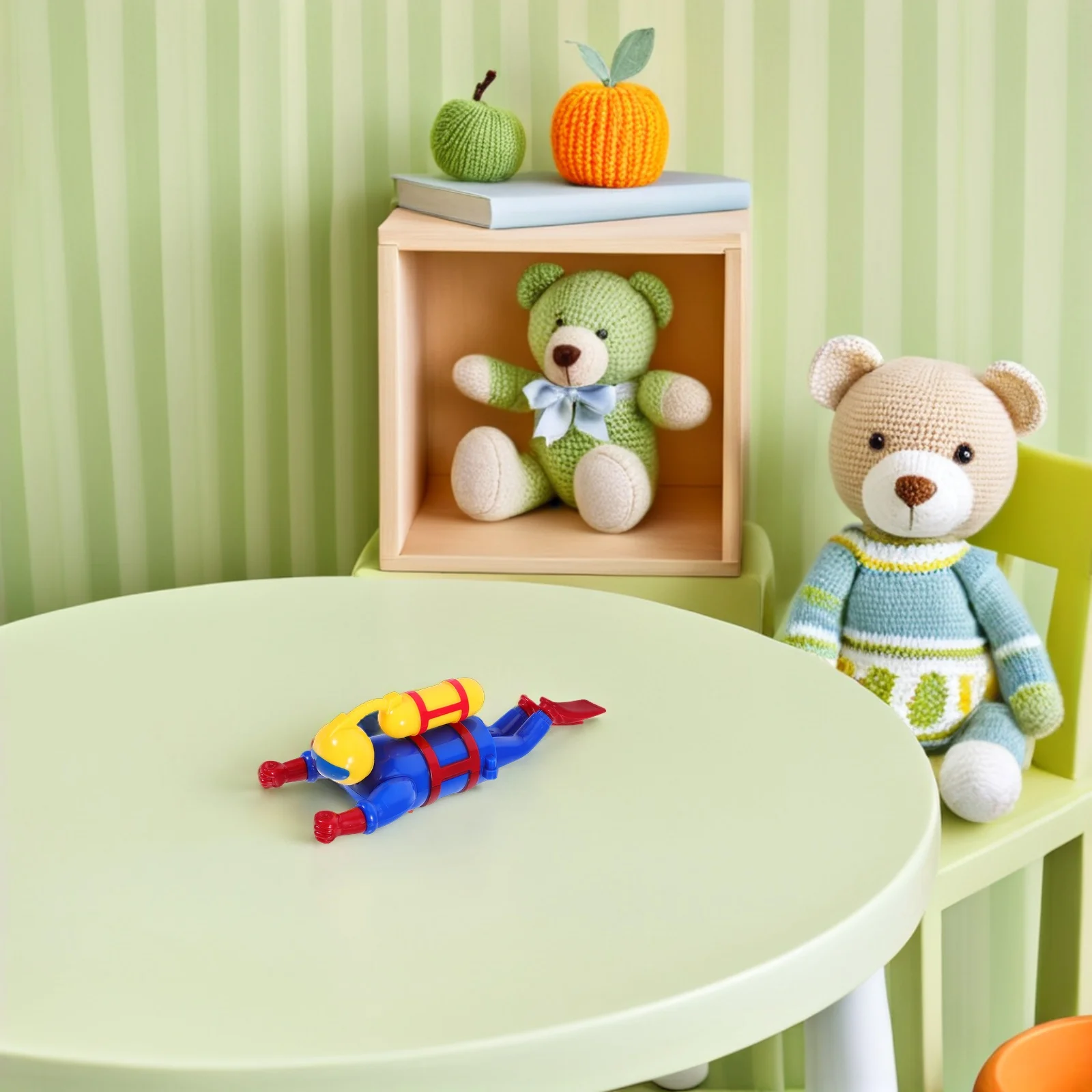 حوض استحمام بلاستيكي للغواصين، لعبة عائمة على شكل عقارب الساعة، وظيفة السباحة، سطح أملس، متعة حمام الطفل التفاعلية #4