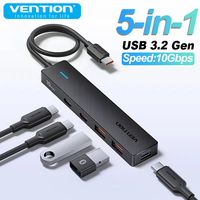 Vention 5 in 1 USB 3.2 HUB 10Gbps Splitter Expansion USB A Type C HUB Multiport Adapter for MacBook iPad Xiaomi Samsung Laptop