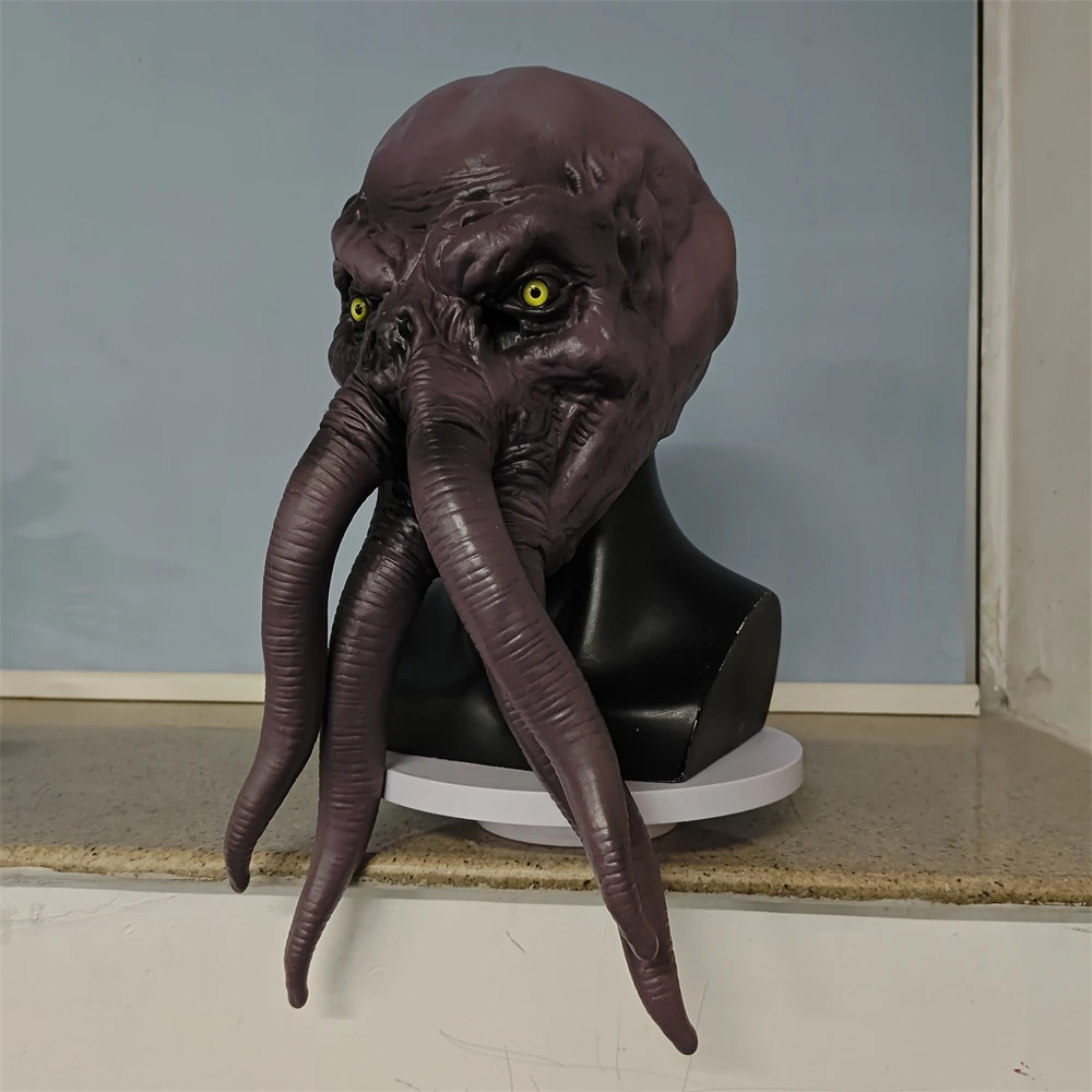 Baldur's Gate 3 Mind Flayer Latex Mask Halloween Horror Dream Guardian Cosplay Illithid Mask Horror Party Octopus Demon Mask