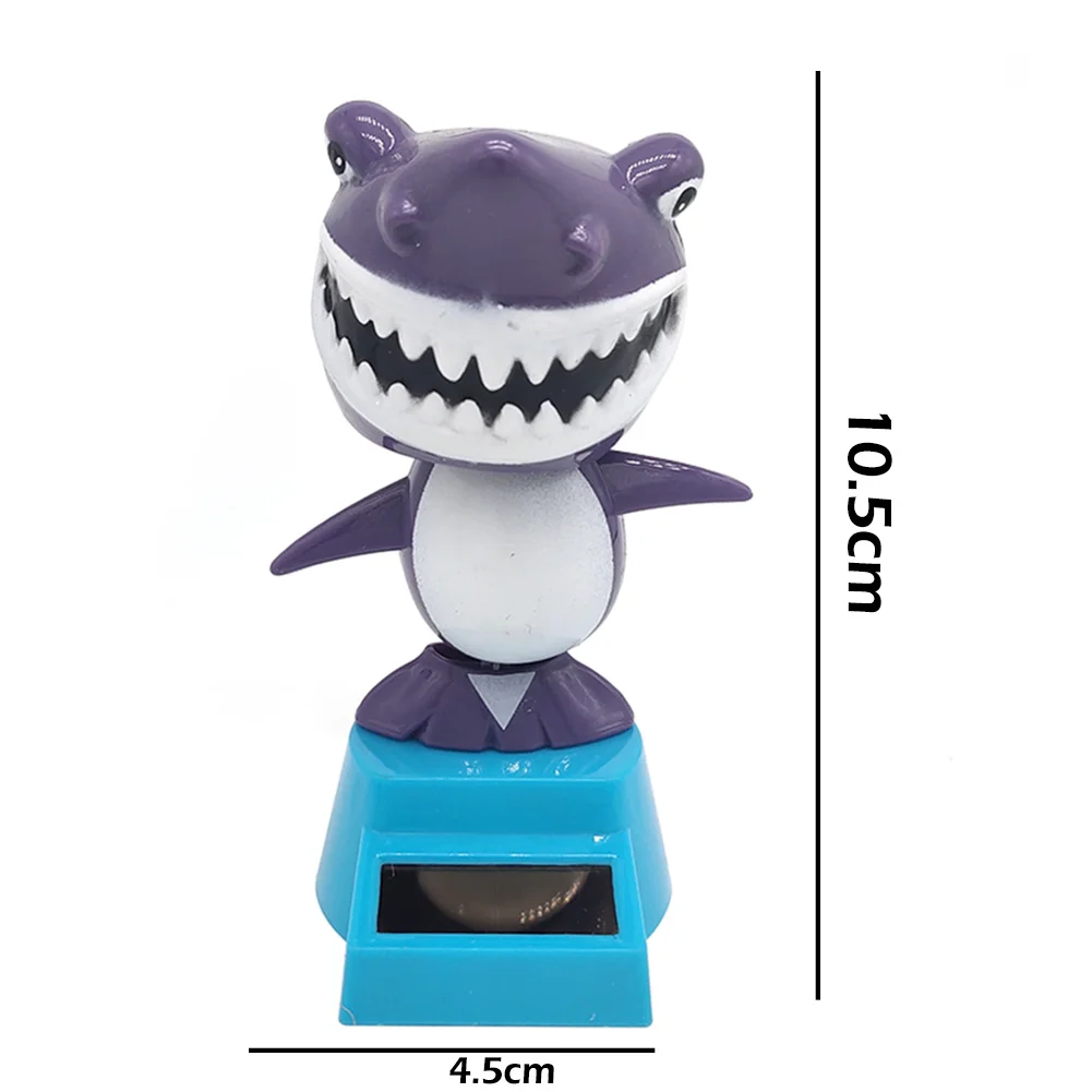 Cartoon Shark Solar Shake Head Doll Car Vehicle Dashboard Decor Ornament Gift Home Ornaments Crafts