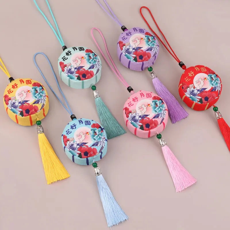 Carry Pouch Pendant Ancient Style Sachet Clothing Accessory Brocade Bag Home Decoration Mooncake Shape