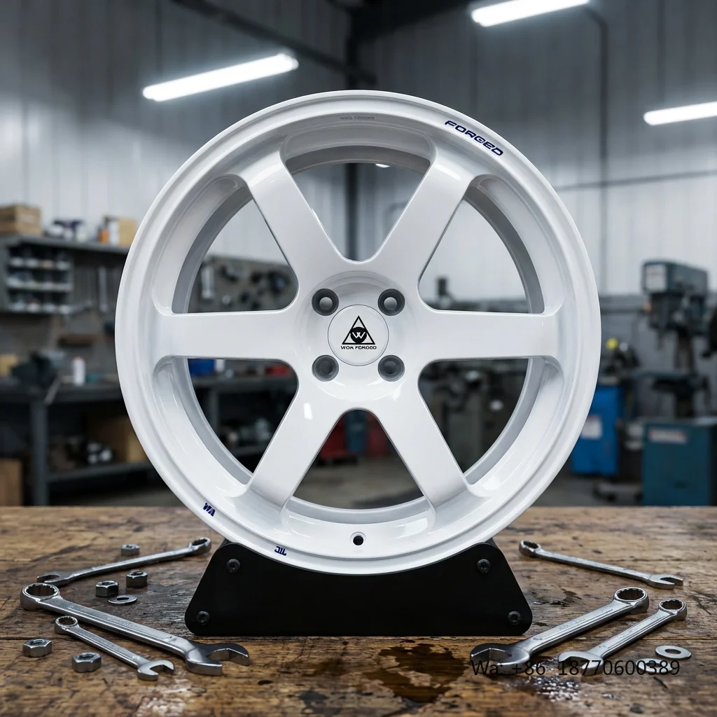TE37 WOAFORGED New Stylish Muscular Design White Chrome Polished Aluminum Rims 17-23 Inch Forged Car Wheels 5x114.3 5 Year