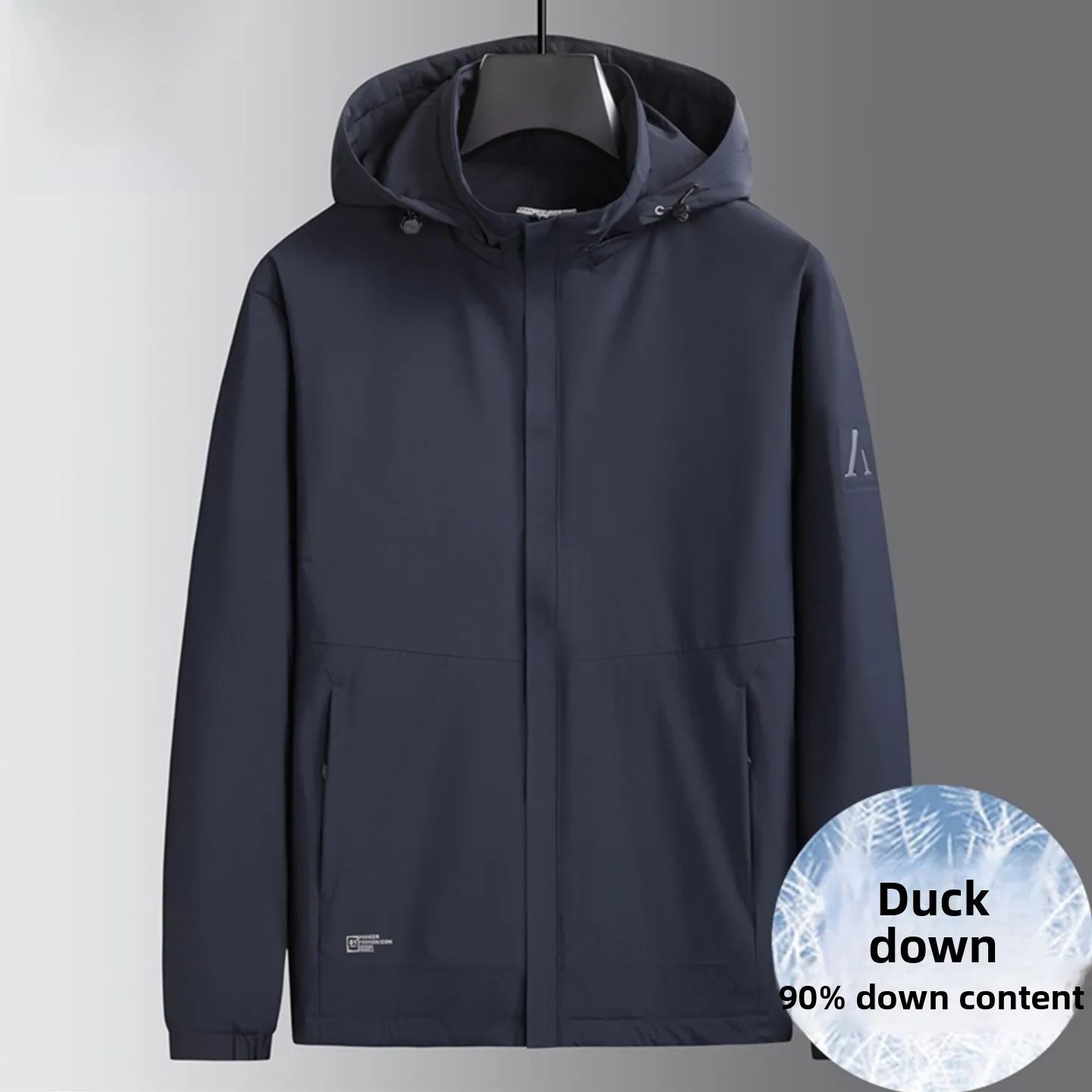 

Мужская легкая пуховая куртка Pierre Cardin: осенне-зимняя, модная, теплая, со съемным капюшоном, большие размеры, повседневная, на молнии