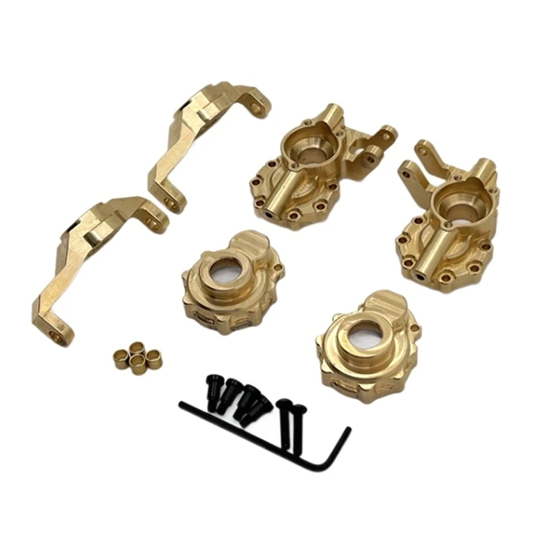 RC Car Upgrade Brass Front Bridge Cup C Seat Kit For TRAXXAS 1/10 TRX4 HUANGBO 1/10 R1001 R1002 R1003 RC Car Upgrade Accessories