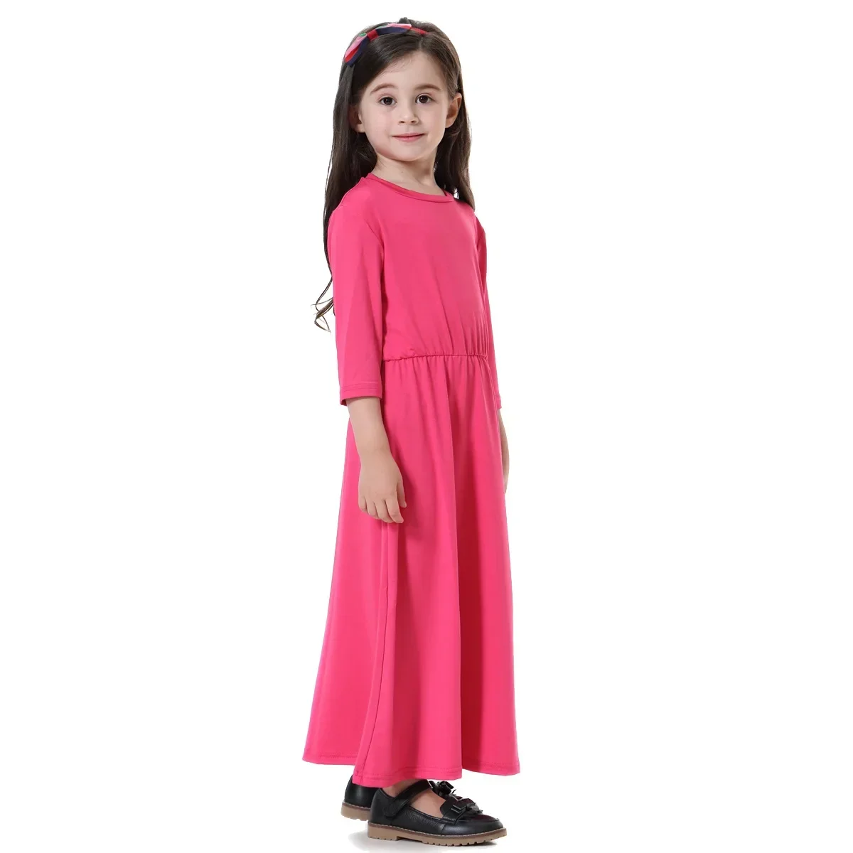 

Muslim Children Abaya Girl Dress Long Robe Gowns Kimono Jubah Ramadan Middle East Arab Dubai Islamic Clothing جلابيه نسائية