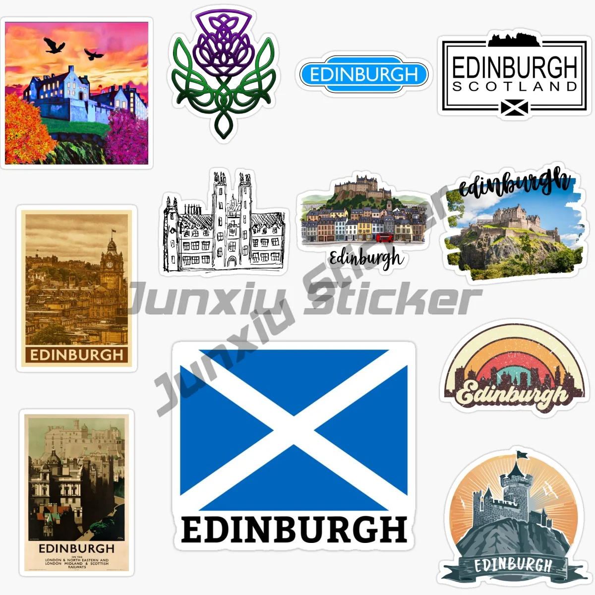 

EDINBURGH SCOTLAND Landscape Car Sticker Self Adhesive Vinyl Waterproof Decal Car Sticker Accessories KK Decoration Decals