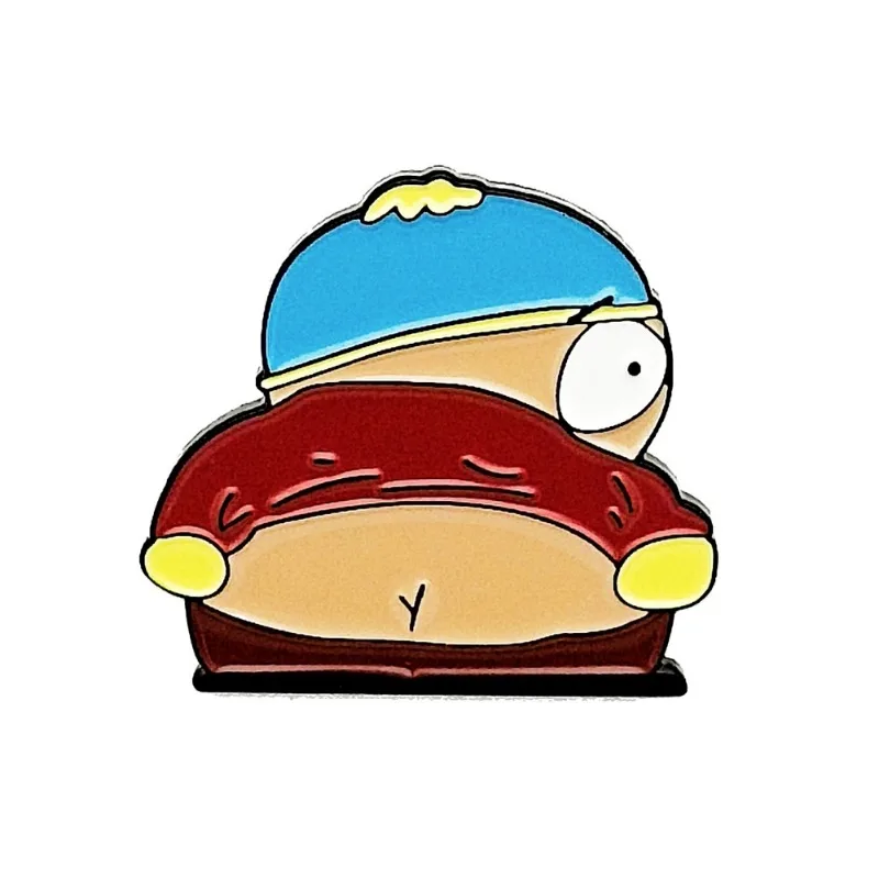 Cartoon TV Movie Cartman Figure Badges Lapel Pins for Backpacks Metal Enamel Cute Badge Clothes Jewelry Clothing Accessories