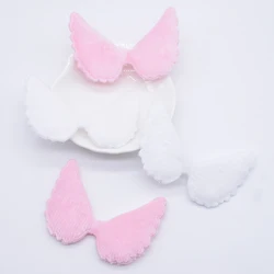 10 pz 7*4.5 cm Kawaii Peloso Ala D'angelo Toppe E Stemmi Per Il FAI DA TE Del Fumetto Trucco Decorazione Cappello Copricapi Giocattoli Accessori Applique