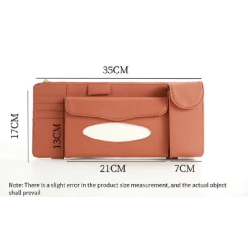 Multi-function Car Tissue Box Sun Visor Card Glasses Holder Auto Interior Mask Storage Box Decoration Universal Car Accessories