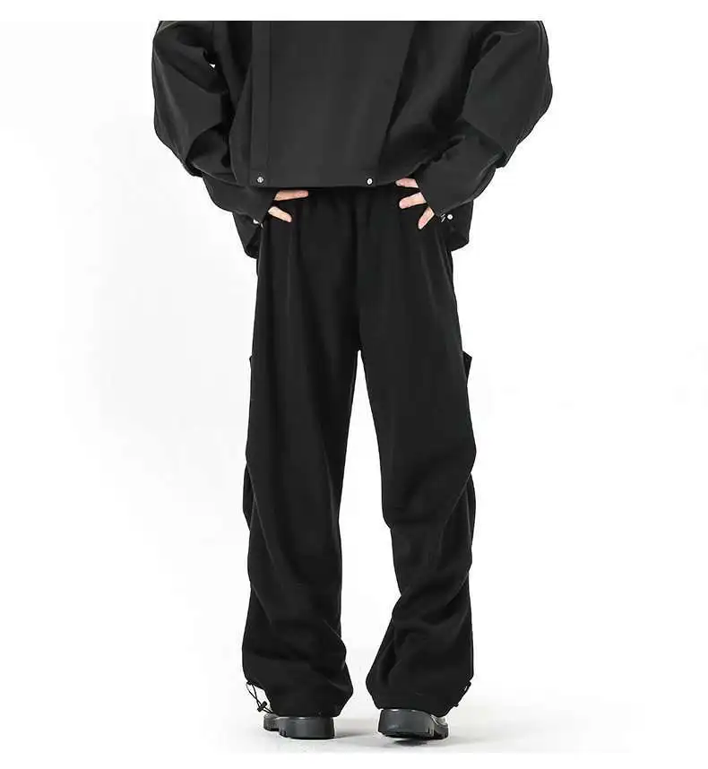 2025 Autumn and Winter New Casual Workwear Men's Trendy High Street Casual Wide-leg Pants