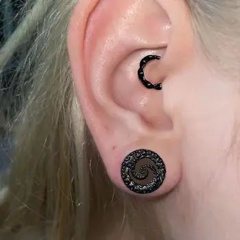 Casvort 2 Parça 316 Paslanmaz Çelik Ahtapot Kolu Kulak Genişletici Tünel Küpe Vücut Takısı Punk Tarzı Havalı 10 best sales Ahtapot piercingi - №5