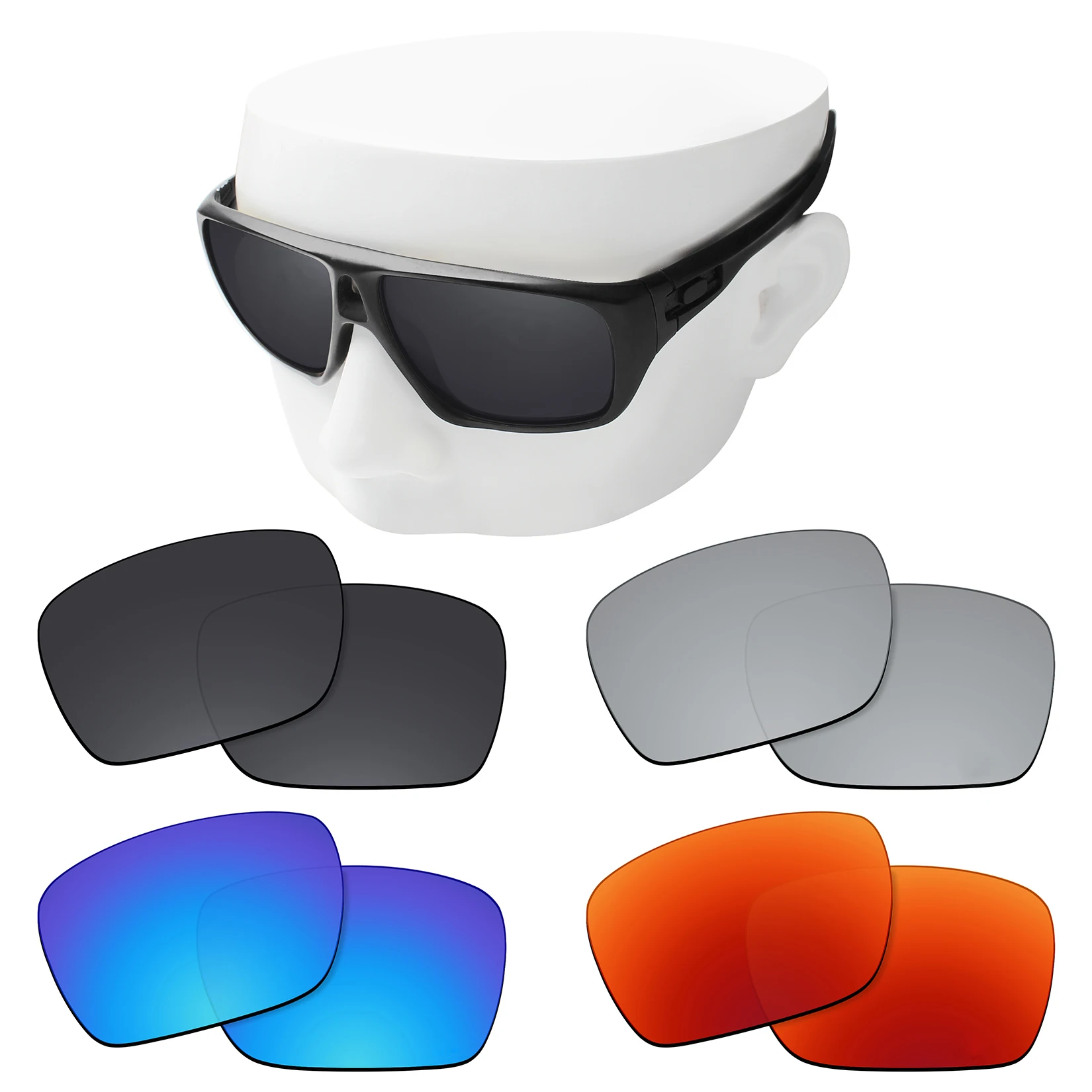 

OOWLIT Polarized Replacement Lenses for Oakley Dispatch 1 OO9090 Sunglasses - Multi Color