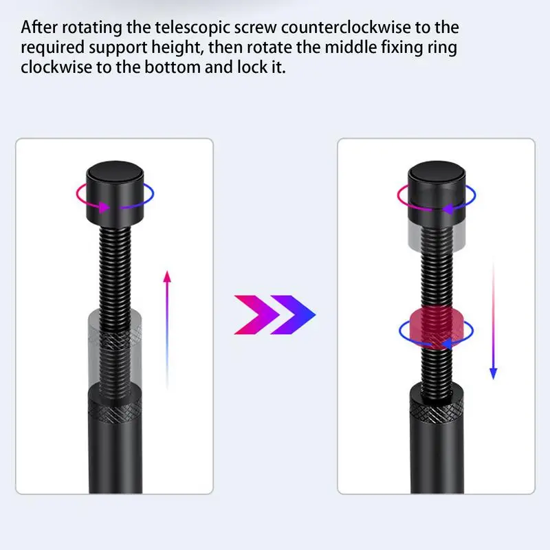 Aluminum Alloy Graphics Card GPU Holder Magnetic Telescopic Rotary Screw Vertical Video Card Support 27-120mm Scalable Bracket