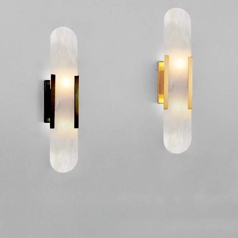 

Wall Lamp Natural Marble Sconce Light Nordic Hardware Living Room Bedside Bedroom Bra Hotel Aisle Staircase Lighting