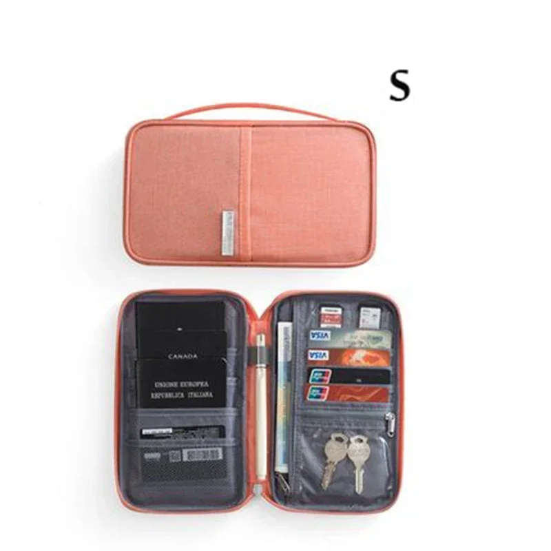 Vrouwen multifunctionele waterdichte reispaspoorthouder beschermhoes roze tassen familiedocument organisator reisaccessoires tas