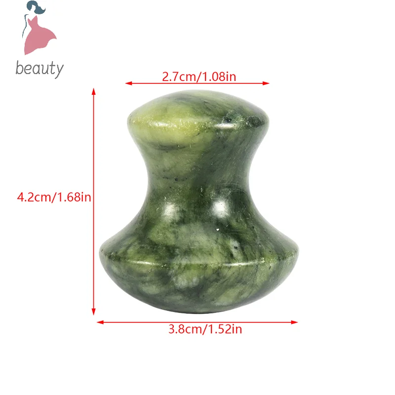 1Pcs Facial Beauty Care Skin Tool Natural Jade Mushroom Shape Gua Sha Board Face Back Body Massager Women Relaxing Face Roller