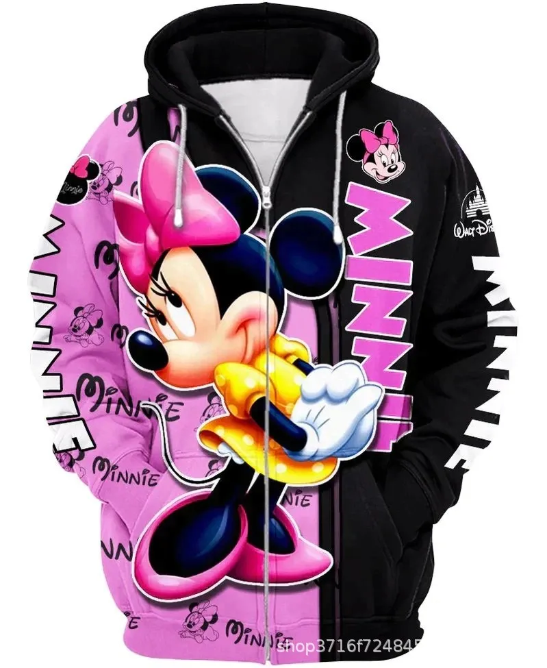 Men's Casual Cartoon Print Capuz, 3D Fashion, Disney