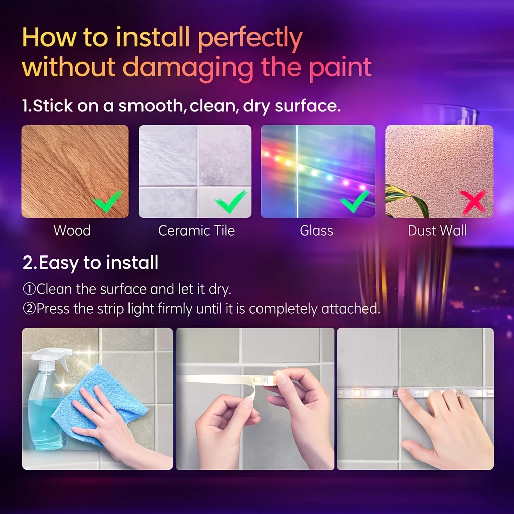 Tira de Luces LED RGB USB 5V, Flexible, con Bluetooth, Sincronización con Música por Aplicación, para Retroiluminación de TV, Decoración del Hogar y Fiestas