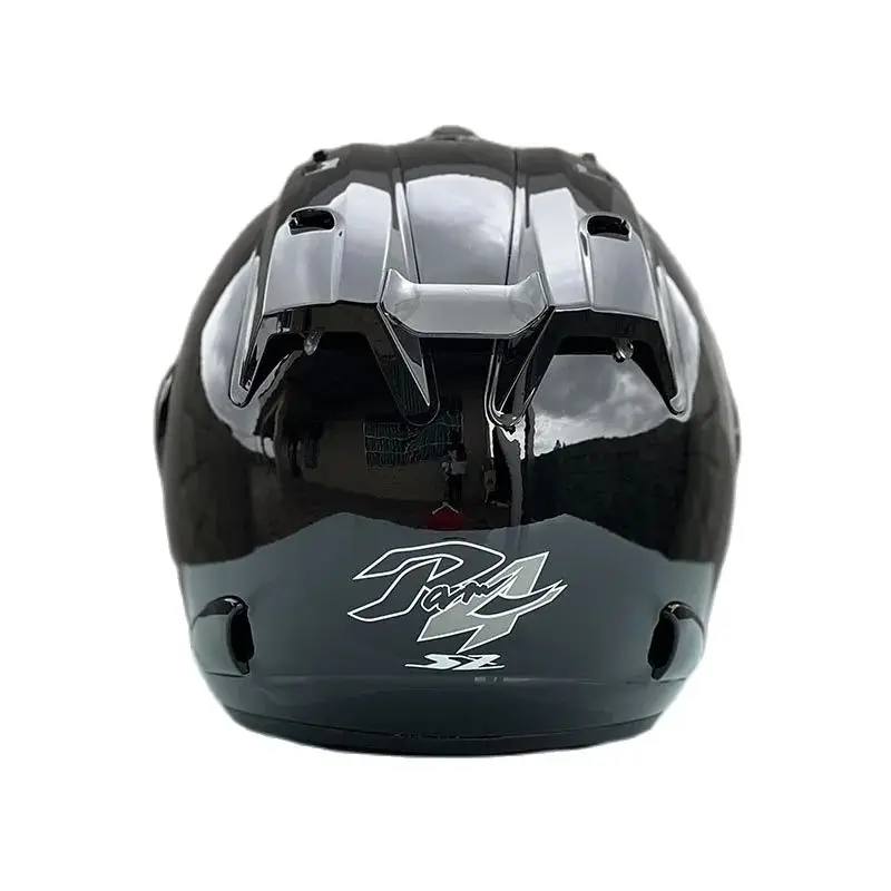 Ram4 nero brillante mezzo Casco caschi da corsa ultraleggeri uomo e donna moto Casco aperto Casco Casque ECE approvato