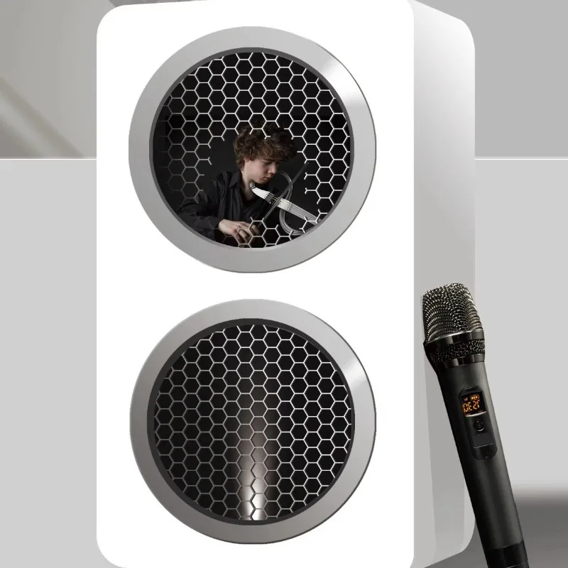 

MOCO M2 2.1 Channel Home Theater & Karaoke Sound System with for 5.0 2 Wireless Microphones Wood Cabinet 500-800W Output