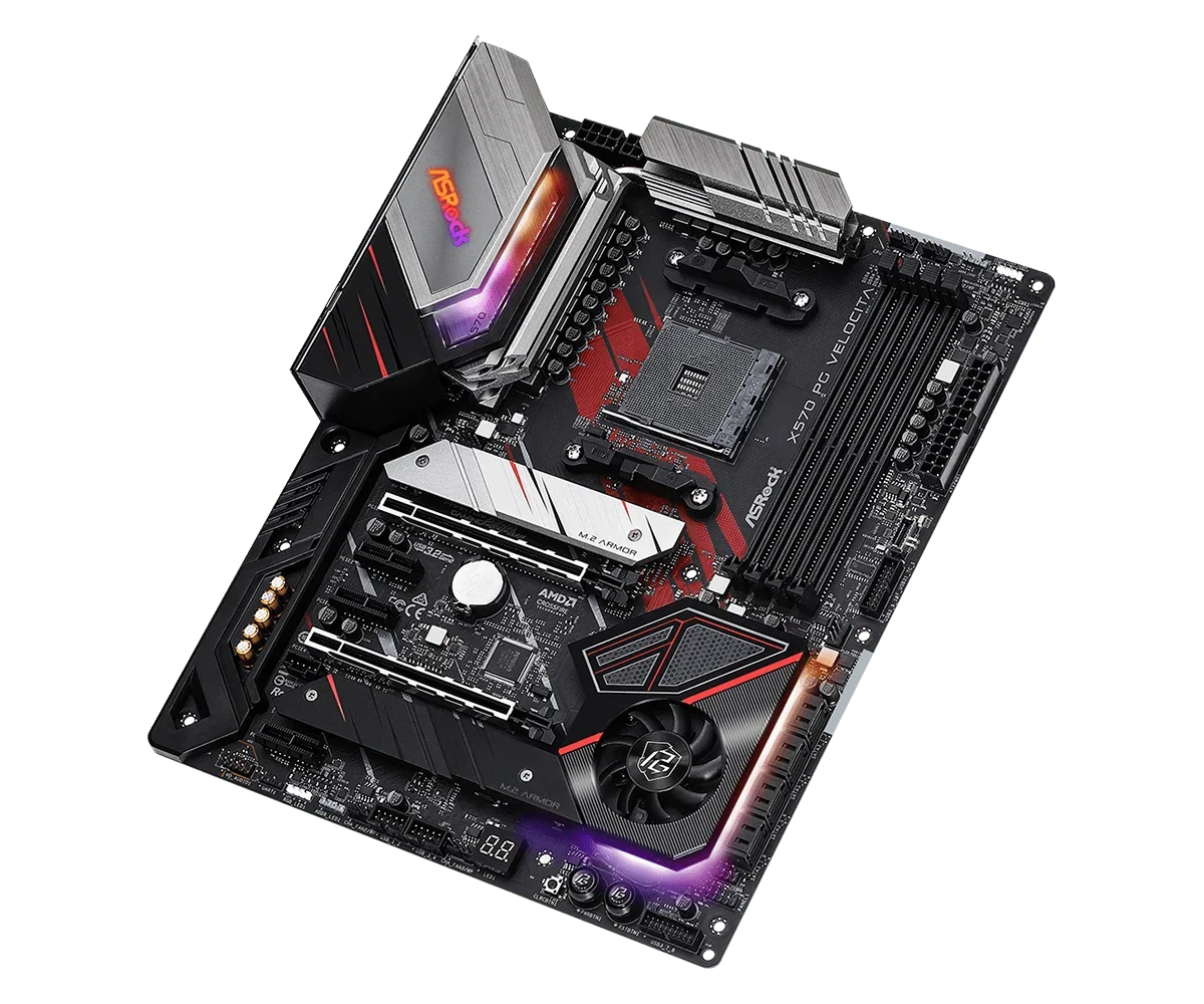 ASRock X570 PG VELOCITA 마더보드 X570 AM4 소켓 마더보드 DDR4 128GB 지원 4600 2600 3400 5700 5600 cpu 2 PCIe 4.0x16