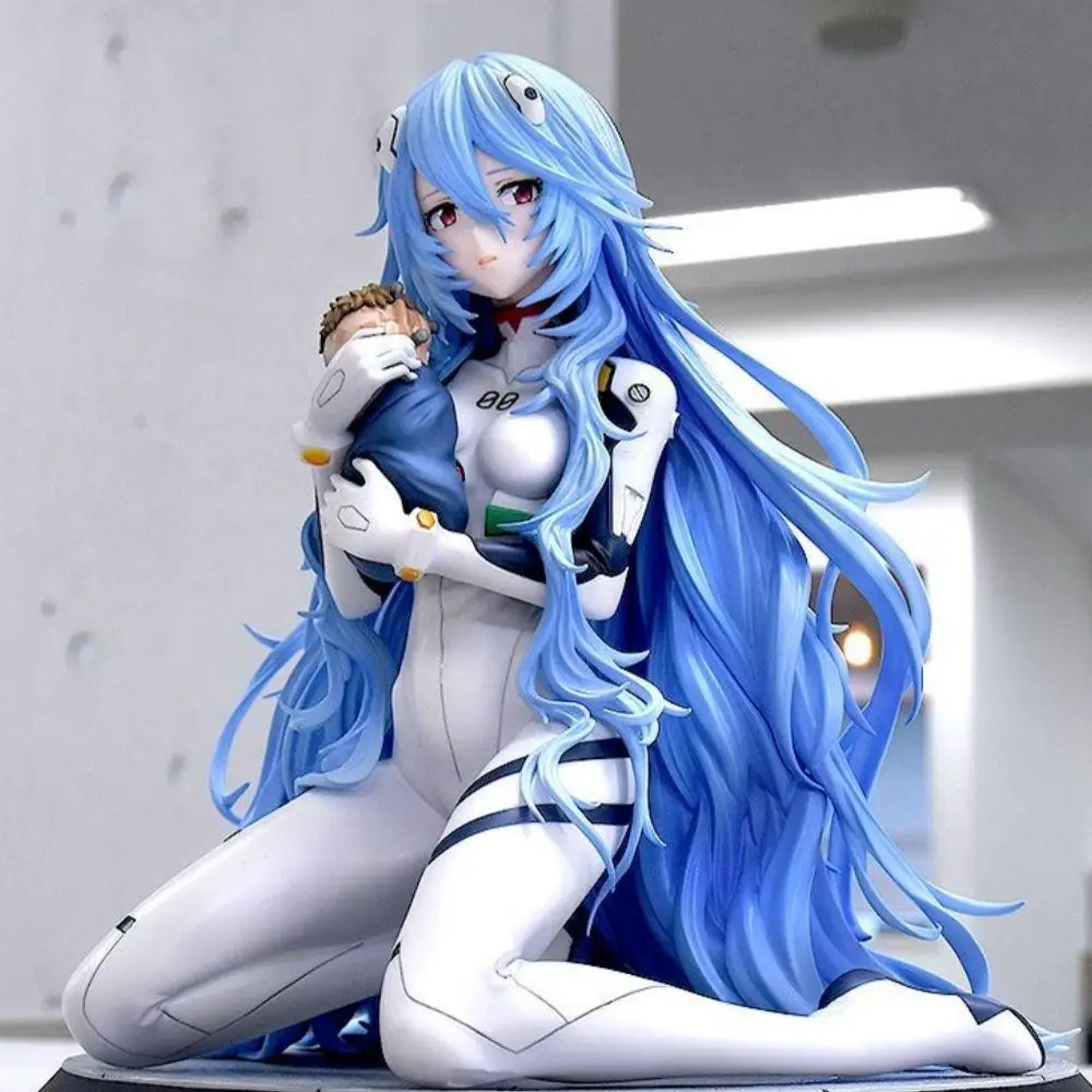 Neon Genesis Evangelion Figur: Kniende Langhaarige Rei Ayanami, Anime-Modellstatue & Schreibtisch-Dekoration – Detail 4