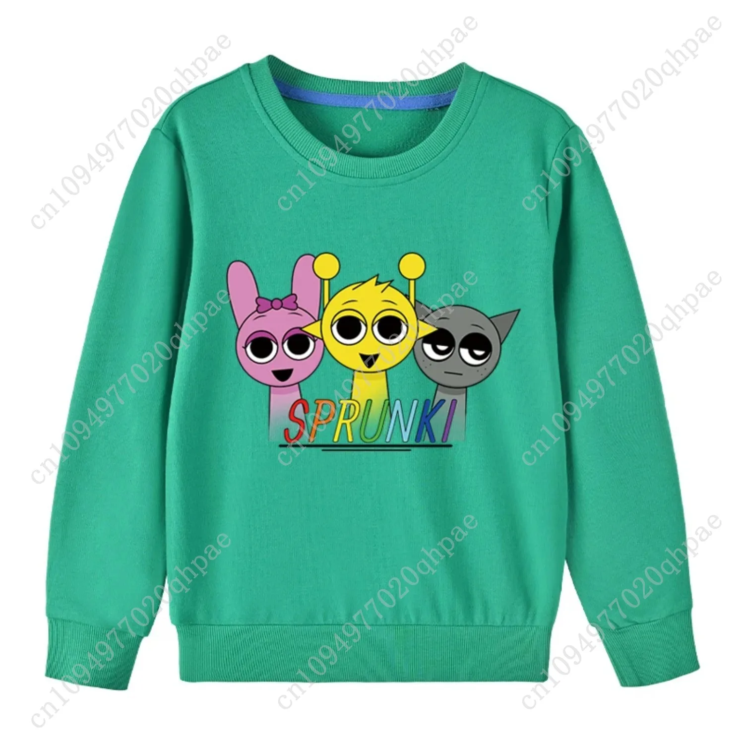 Primavera crianças moletons meninas dos desenhos animados jogo quente sprunki impressão topos crianças incredibox roupas adolescentes meninos crianças roupas macias