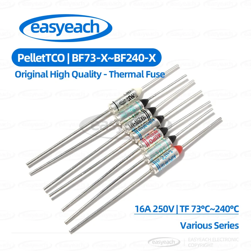 Thermal Fuse BF73-240 16A 250V Temperature Cutoff TF 73C 77C 84C 94C 99C 104C 113C 117C 121C 133C 142C 157C 172C 184C 192C 216C