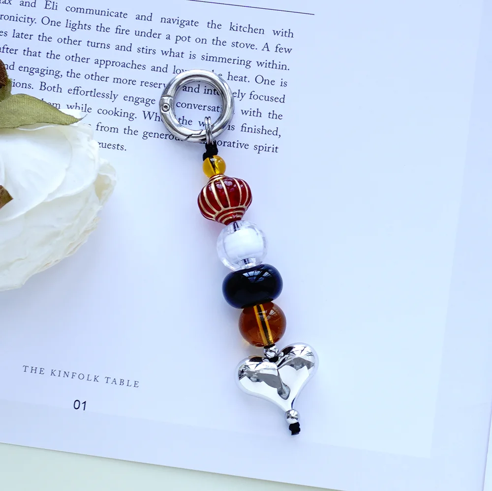 Original New Product: Heart-Shaped Bow, Cheese Lantern, Square Four-Leaf Clover, Phone Bag Pendant, Keychain