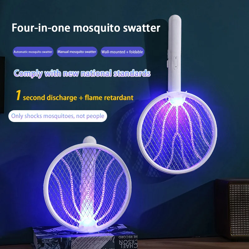 Powerful Electric Mosquito Swatter USB Rechargeable Home Outdoor Multi Functional Mosquito Killer Racket Pest Control Supplies