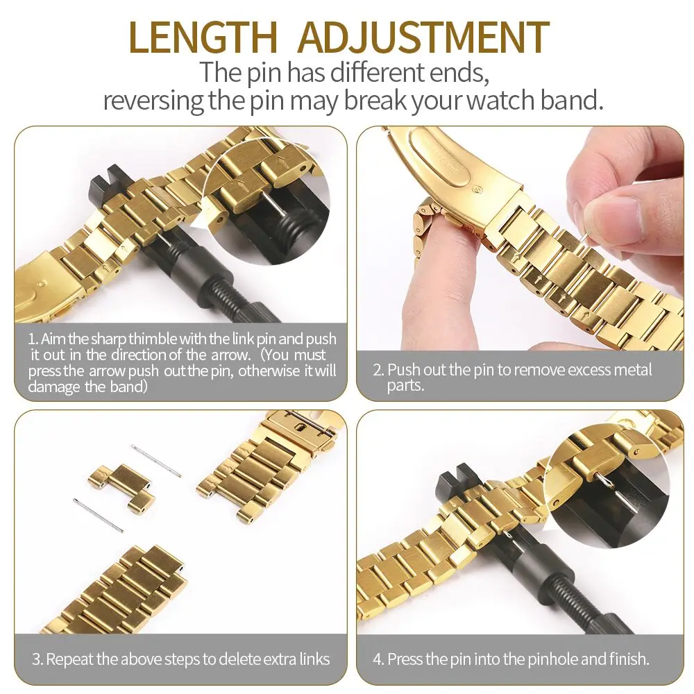 Stainless Steel Metal Strap For Samsung Galaxy Fit3 Band Bracelet For Galaxy Fit 3 SM-R390 Wristband Replacement Accessories