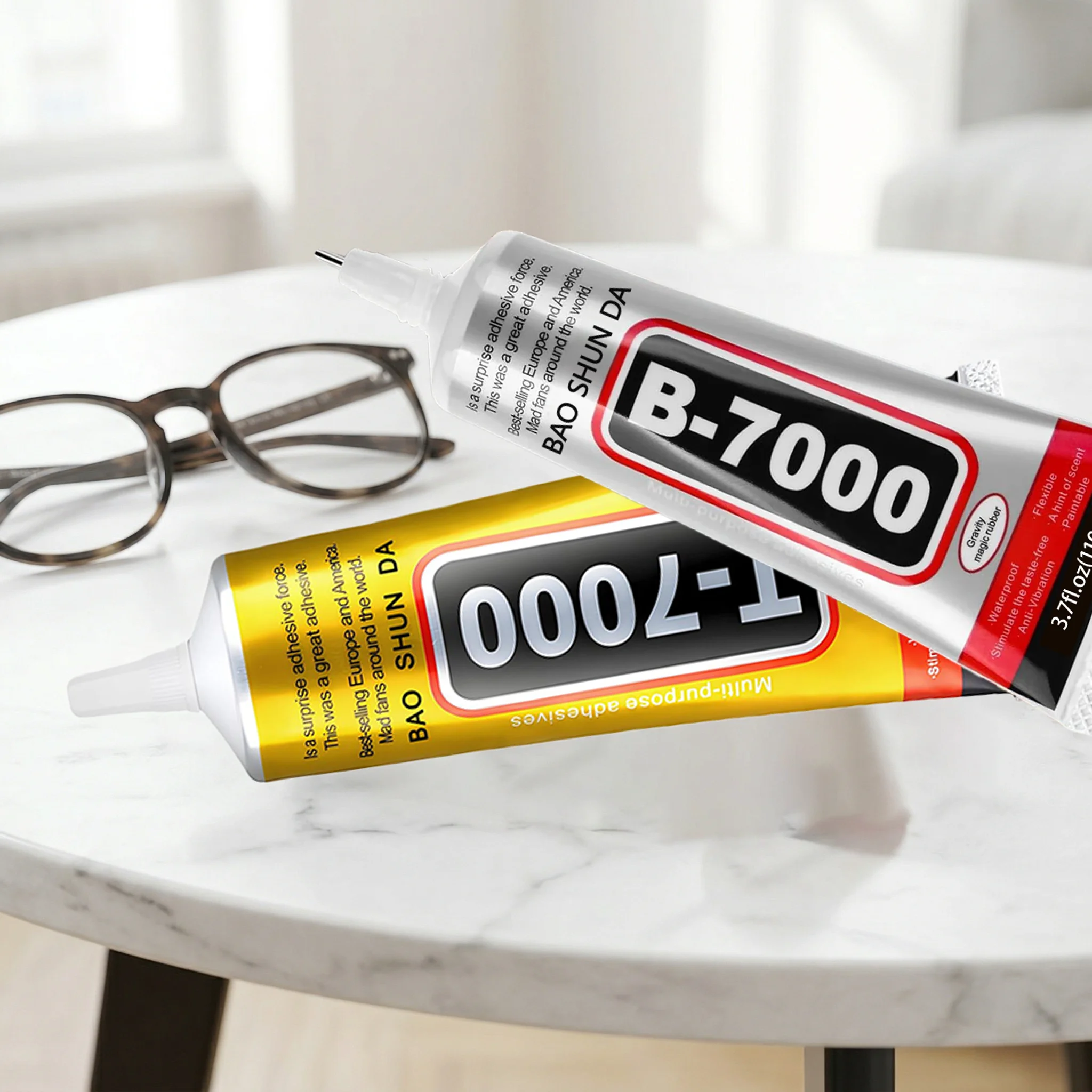 B7000/T7000 Universal Glue for Mobile Phones and Jewelry (1-8Pcs) Suitable for Metal, Plastic, Glass, Screen, Carbon Fiber Repair and Bonding - Waterproof and Transparent