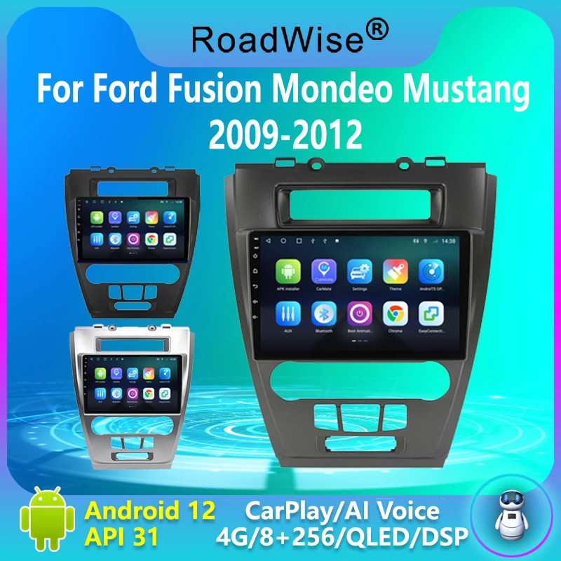 

Roadwise 8+256 Android 12 Car Radio For Ford Fusion Mondeo Mustang 2009 - 2012 Carplay Multimedia 4G Wifi GPS DVD 2Din Autoradio