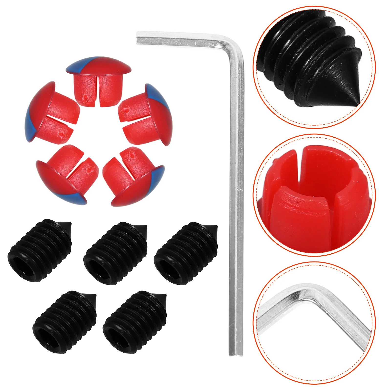 5 Pcs Faucet Hole Cover Cone Head Screw Hex Screws Electric Hammer Hose Bib Handle Replacement Door Grub Drill Dust Catcher