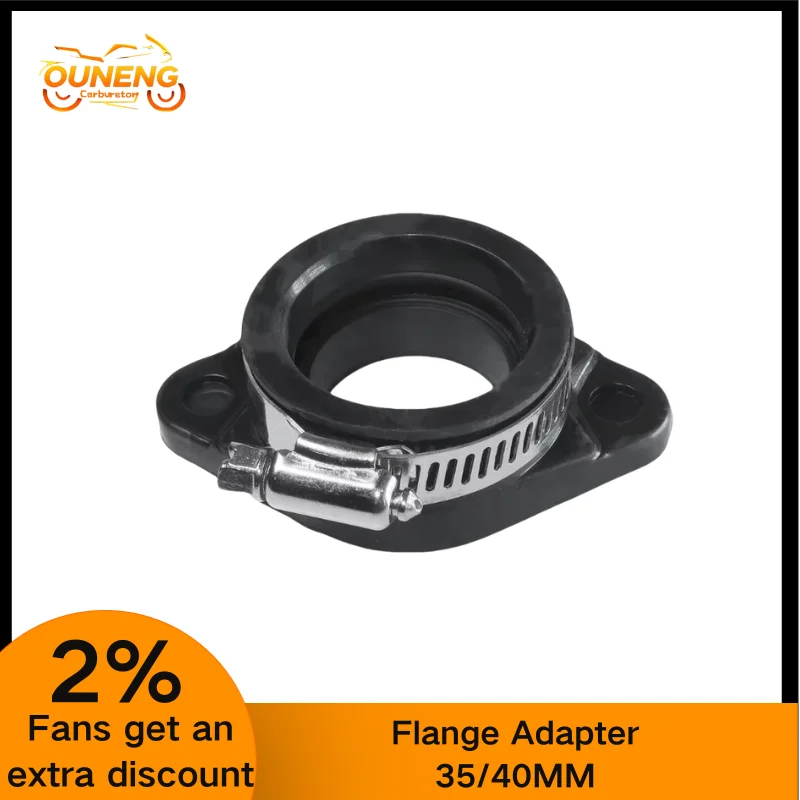 35mm 40mm Universal KEIHIN MIKUNI KOSO PE PWK21-34 Motocross Air Intake Motorcycle Carburetor Flange Adapter Intake Pipe Rubber