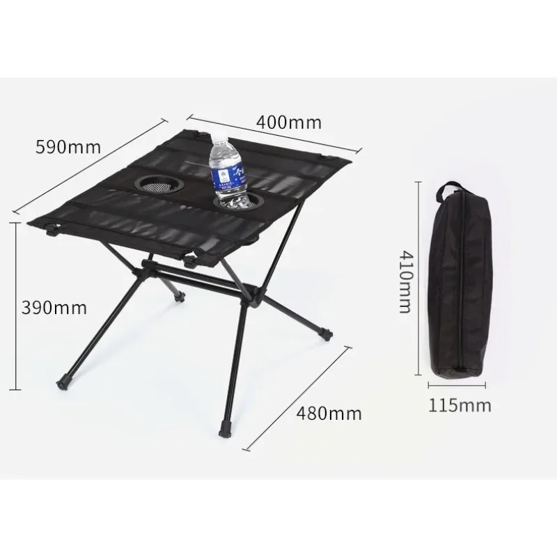 

Ultralight Portable Collapsible Aluminum Alloy Camping Table, Outdoor Folding Desk for Picnic