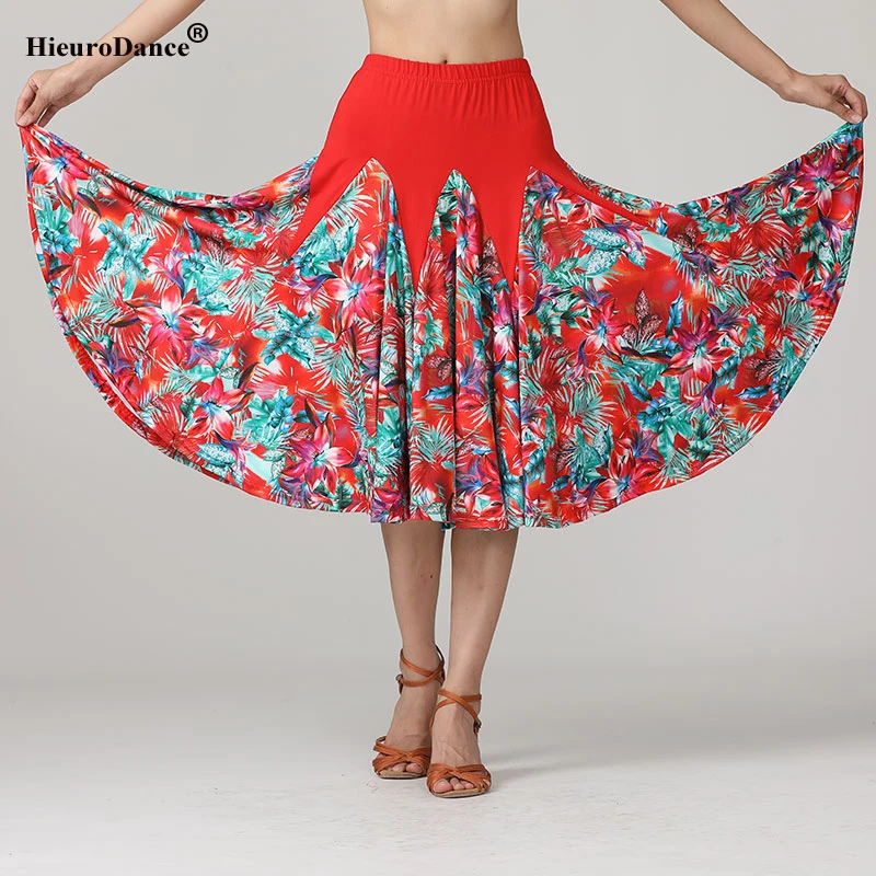 Sexy Floral Flower Ballroom gonna latina Cha Cha Rumba Samba Tango Salsa Dress Modern Dance Costume Practice Dancing Wear