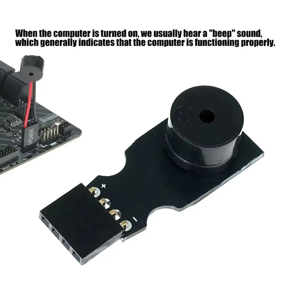1Pcs Plastic Motherboard Buzzer Alarm Speaker Metal 3.7x1.5cm Motherboard Alarm Speaker Easy Installation Black PC Build Buzzer