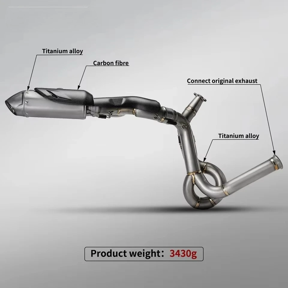 2025 Panigale V2 V2S StreetFighter Titanium Alloy Motorcycle Exhaust System Modification Dual AK Muffler New Design