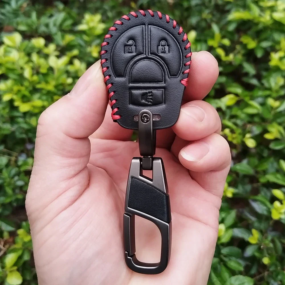 

Новый 3-кнопочный кожаный чехол для дистанционного ключа для Nissan Qashqai Altima Maxima Sentra Versa Sylphy Cube Juke Rogue Micra