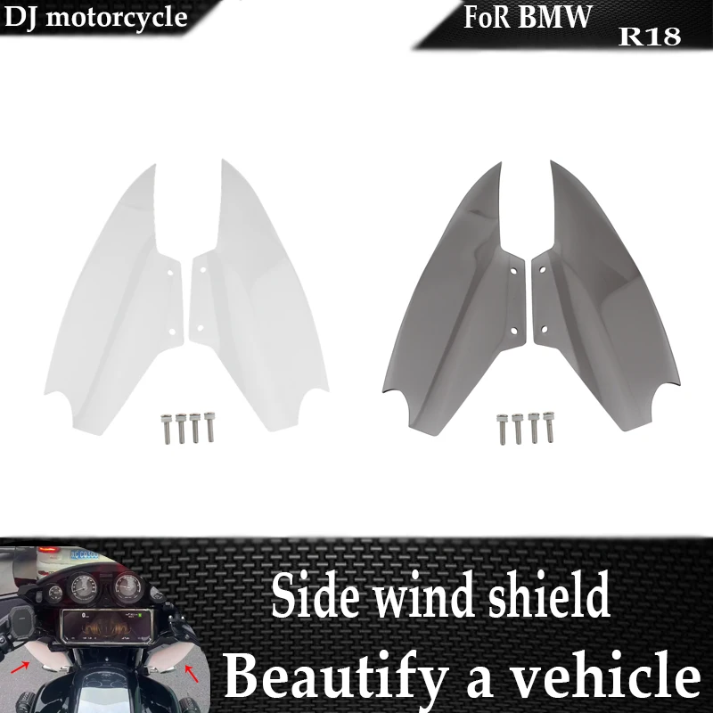 

FoR BMW R18 Bagger Motorcycle Upper Fairing Air Deflector Side Wing Windshield Smoked Transparent R18B R 18 R 18B R18Bagger