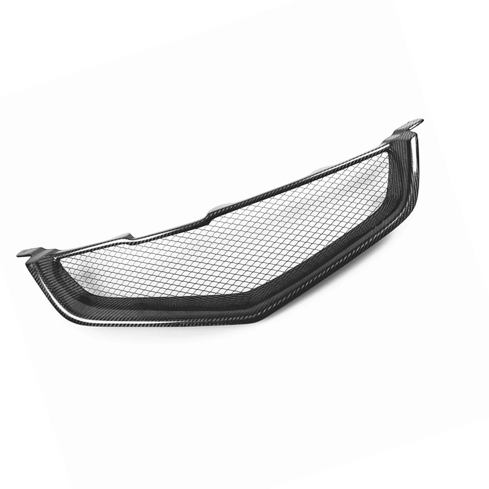 For Honda Accord CL7 Euro R Acura TSX 2003-2005 Front Grille Grill Real Carbon Fiber/Fiberglass Upper Bumper Hood Mesh Grid Kit