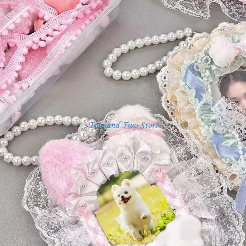 HX6F Lightweight Photocard Sleeve Bag Ornament Phone Card Holder Keychain Lanyard
