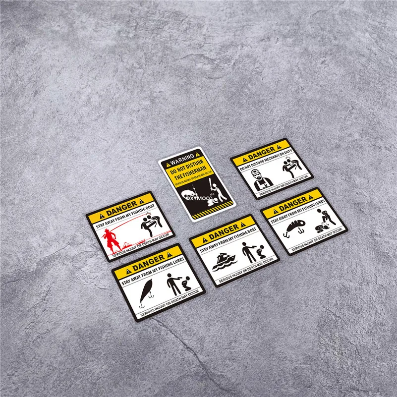 

Fishing Boat Do Not Disturb Applique for Fish Box Car Styling Window Stickers Warning DANGER Stay Away From My